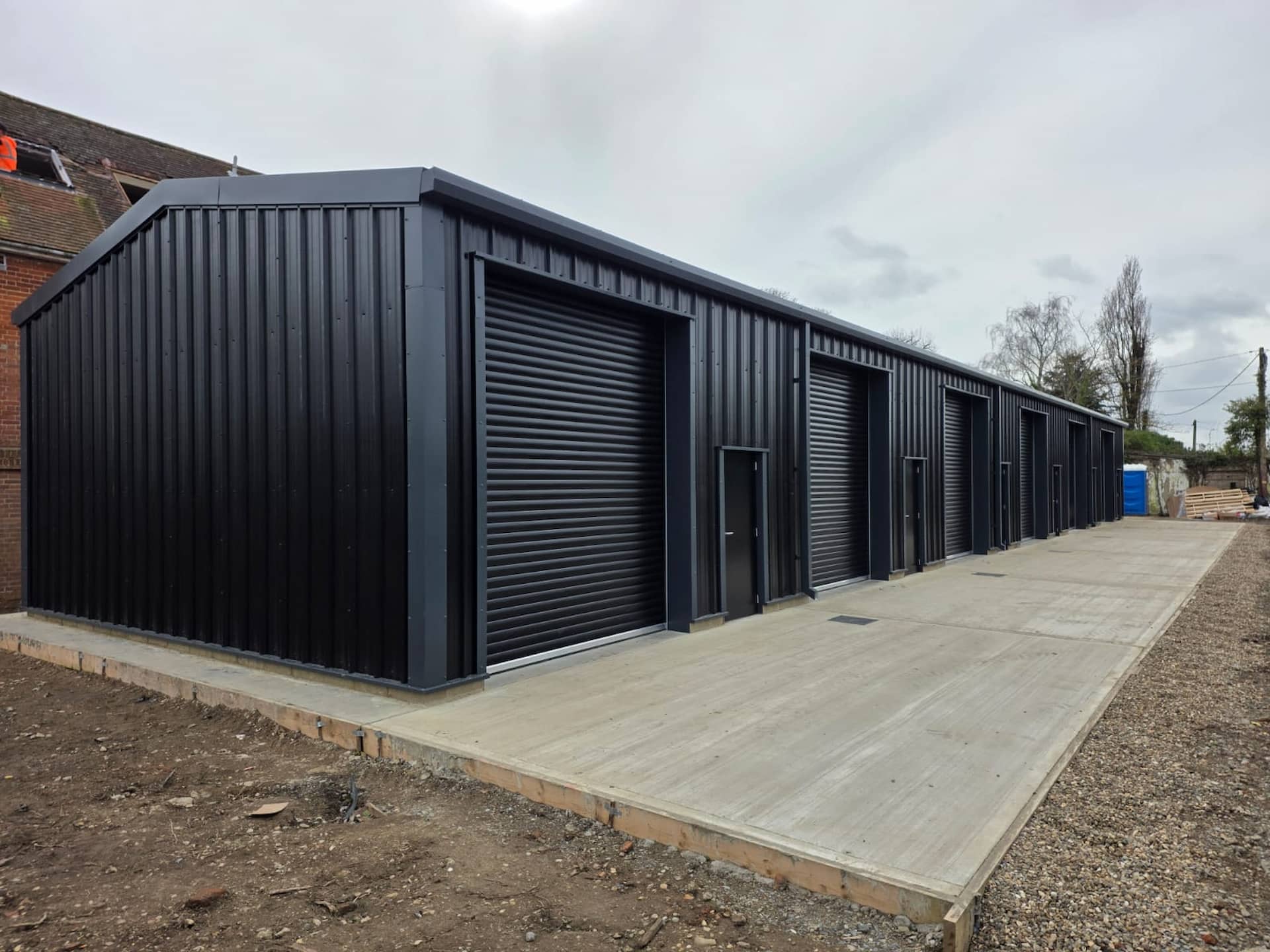 Galvanised steel roller shutter fitted to a commercial unit in Newcastle